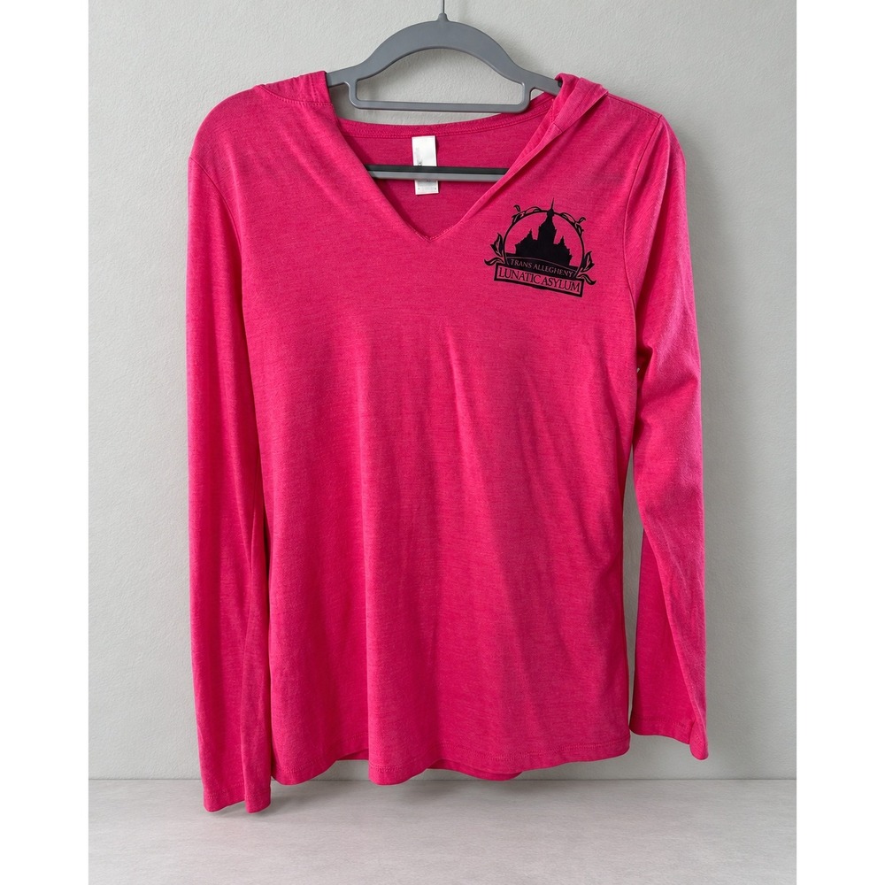 District Trans-Allegheny Lunatic Asylum Pink Hooded Top S 16" Pit-to-Pit